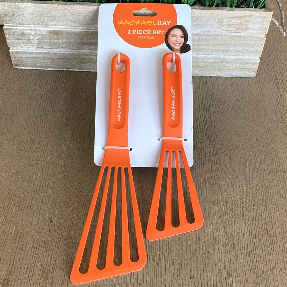 NWT Rachael Ray Vibrant Orange 2 Piece Set Spatulas